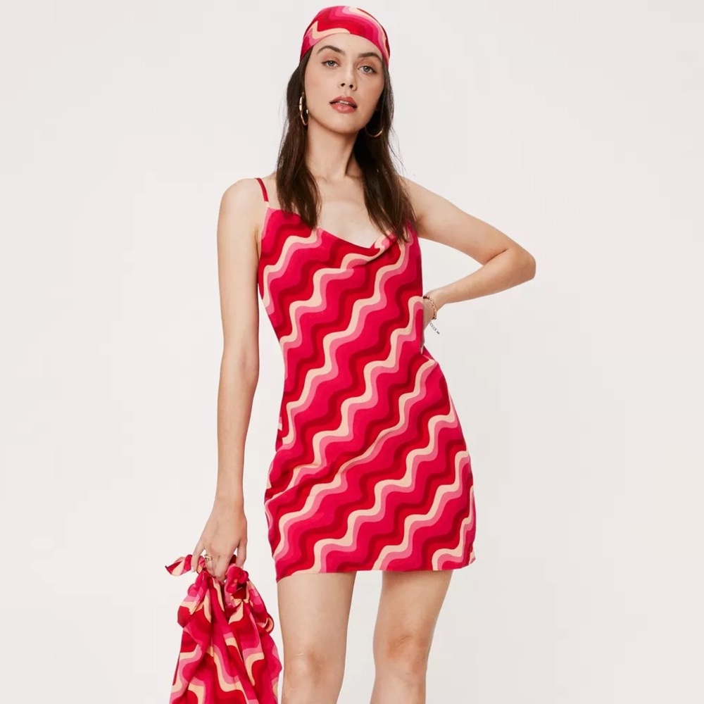 Nasty Gal Cowl Neck Mini Dress